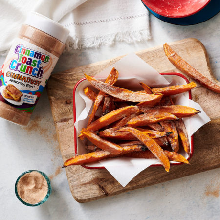 Roasted Sweet Potato Fries with cinnamon via Cinnadust!